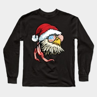 Bald Eagle Christmas Patriotic Long Sleeve T-Shirt